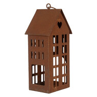 Clayre & Eef | Decoratie Huis Bruin 13x11x30 cm | 6Y5792