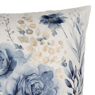 Clayre & Eef | Kussenhoes Wit Blauw 45x45 cm | KT021.400