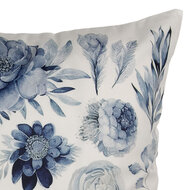 Clayre & Eef | Kussenhoes Wit Blauw 45x45 cm | KT021.401
