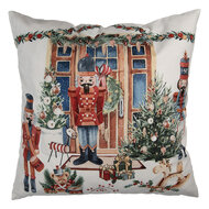 Clayre & Eef | Kussenhoes Wit Rood 45x45 cm | KT021.403