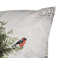 Clayre & Eef | Kussenhoes Wit Groen 45x45 cm | KT021.407