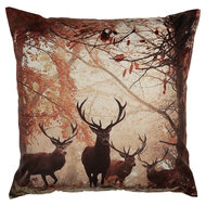 Clayre & Eef | Kussenhoes Bruin Oranje 45x45 cm | KT021.414