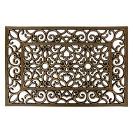 Clayre & Eef | Deurmat Binnen Zwart Goudkleurig 60x40x1 cm | MC271