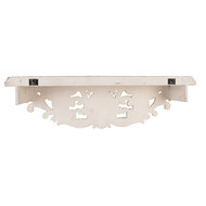Clayre & Eef | Wandrek Wit Bruin (set van 2) 70x18x22 / 60x14x19 cm | 5H0713
