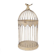 Clayre & Eef | Vogelkooi Decoratie Set van 2 Bruin Beige ø 32x60 / ø 23x40 cm | 5Y1283