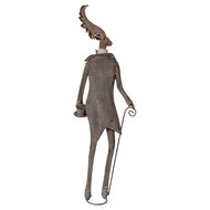 Clayre & Eef | Decoratie Rendier Bruin Grijs 27x15x84 cm | 5Y1328