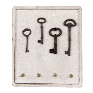 Clayre & Eef | Sleutelrekje Beige Bruin 22x5x25 cm | 6H2399