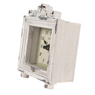 Clayre & Eef | Tafelklok Grijs Beige 10x6x14 cm / 1xAA | 6KL0832
