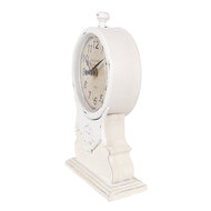 Clayre & Eef | Tafelklok Wit Beige 14x6x23 cm / 1xAA | 6KL0833