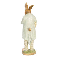 Clayre & Eef | Decoratie Beeld Konijn Beige Groen 15x12x33 cm | 6PR5448