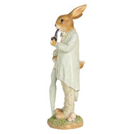 Clayre & Eef | Decoratie Beeld Konijn Beige Groen 15x12x33 cm | 6PR5448