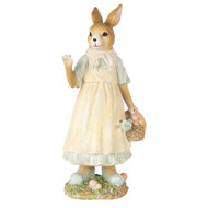 Clayre & Eef | Decoratie Beeld Konijn Beige Geel 15x12x32 cm | 6PR5449