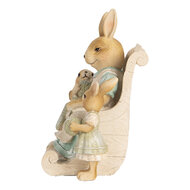 Clayre & Eef | Decoratie Konijn Beige Groen 18x11x17 cm | 6PR5451