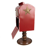 Clayre & Eef | Brievenbus Rood Bruin 27x22x51 cm | 6Y5633