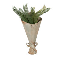Clayre &amp; Eef | Bloempot Groen Bruin 25x21x50 cm | 6Y5797