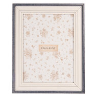 Clayre & Eef | Fotolijst Wit Blauw 14x2x19 cm / 10x15 cm | 2F1226S