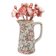 Clayre & Eef | Decoratieve Schenkkan Grijs Roze 16x11x20 cm | 6CE1971M
