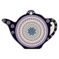 Clayre & Eef | Pannenonderzetter Blauw Paars 24x17x1 cm | 6CE2055