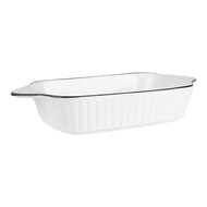 Clayre & Eef | Schaal Wit Zwart 26x15x5 cm / 550 ml | 6CE2165