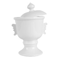 Clayre & Eef | Voorraadpot Deksel Wit ø 12x17 cm / 125 ml | 6CE2170