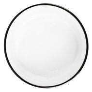 Clayre &amp; Eef | Kom Wit Zwart &oslash; 16x7 cm / 650 ml | 6CEBO0211
