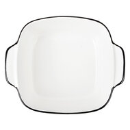 Clayre & Eef | Kom Wit Zwart 15x12x5 cm / 400 ml | 6CEBO0213