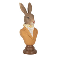 Clayre & Eef | Decoratie Beeld Konijn Bruin Oranje 7x5x19 cm | 6PR5363