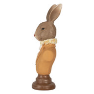 Clayre & Eef | Decoratie Beeld Konijn Bruin Oranje 7x5x19 cm | 6PR5363
