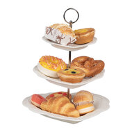 Clayre & Eef | Etagère 2 laags Wit ø 26x31 cm | 6CE2048