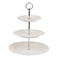 Clayre & Eef | Etagère 2 laags Wit ø 26x31 cm | 6CE2049