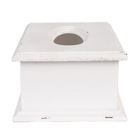 Clayre & Eef | Tissuebox Wit Zwart 28x16x10 cm | 6H2396