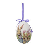 Clayre & Eef | Decoratie Hanger Ei (set 6) Meerkleurig ø 7x10 cm | 65911
