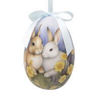 Clayre & Eef | Decoratie Hanger Ei (set 6) Meerkleurig ø 7x10 cm | 65911