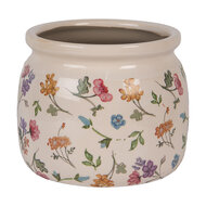 Clayre & Eef | Bloempot Binnen Beige Roze ø 16x13 cm | 6CECFL0001M