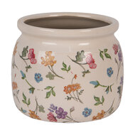 Clayre & Eef | Bloempot Binnen Beige Roze ø 16x13 cm | 6CECFL0001M