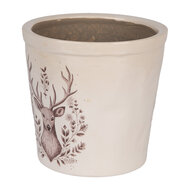 Clayre & Eef | Bloempot Binnen Beige Bruin ø 17x16 cm | 6CEGTW0001L