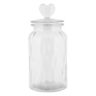 Clayre & Eef | Voorraadpot Deksel Transparant ø 11x24 cm | 6GL5055