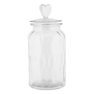 Clayre & Eef | Voorraadpot Deksel Transparant ø 11x24 cm | 6GL5055