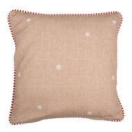 Clayre & Eef | Sierkussen Bruin Wit 40x40 cm | GBB21