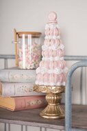 Clayre & Eef | Decoratie Beeld Taart Ø 12x30 cm roze goud | 6PR5163