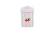 Voorraadpot Fruity Cherry lila wit handgemaakt 18 x 11 cm | VP.CE.00 | Dishes & Deco