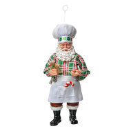 Clayre &amp; Eef | Kerstdecoratie Hanger Kerstman Wit Groen 10x6x17 cm | 66240