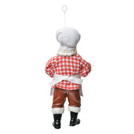 Clayre &amp; Eef | Kerstdecoratie Hanger Kerstman Wit Rood 9x6x17 cm | 66243
