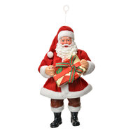Clayre & Eef | Kerstdecoratie Hanger Kerstman Rood Wit 10x6x17 cm | 66244