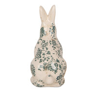 Clayre & Eef | Decoratie Beeld Konijn Beige Groen 13x10x21 cm | 6CE1955M