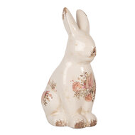 Clayre & Eef | Decoratie Beeld Konijn Beige Roze 13x10x21 cm | 6CE1957M