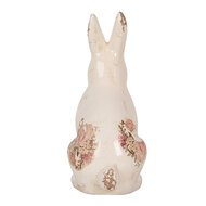 Clayre & Eef | Decoratie Beeld Konijn Beige Roze 13x10x21 cm | 6CE1957M