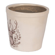 Clayre &amp; Eef | Bloempot Binnen Beige Bruin &oslash; 15x14 cm | 6CEGTW0001M