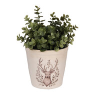 Clayre &amp; Eef | Bloempot Binnen Beige Bruin &oslash; 15x14 cm | 6CEGTW0001M