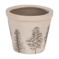 Clayre &amp; Eef | Bloempot Binnen Beige Groen &oslash; 8x7 cm | 6CENPT0001XS